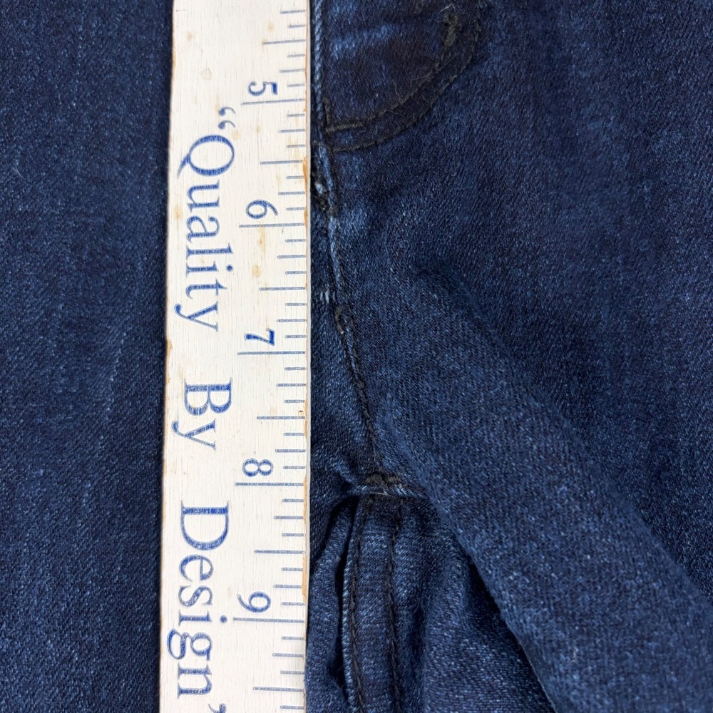 Lauren Ralph Lauren Ankle Zip Straight Leg Jeans Dark Wash Indigo Stretch Size 2 - Picture 11 of 14